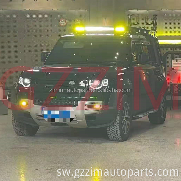 ABS Plastiki LED Front Grille Taa Kits Waterproof Amber LED Grille Light kwa Defender 2021